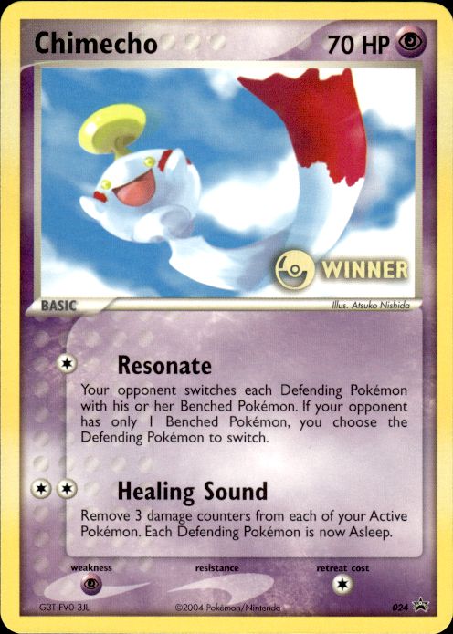 Pokemon Chimecho 024 Nintendo Black Star Promos WINNER Promo Near Mint