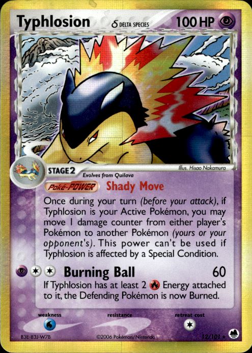 Typhlosion 12/101 Holo Rare Dragon Frontiers Pokemon Lightly Played