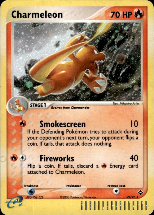 Charmeleon 99/97 Secret Rare Dragon Pokemon Moderately Played