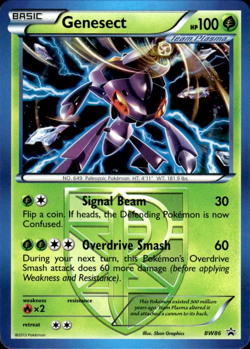 Pokemon Genesect BW86 BW Black Star Promos Promo Lightly Played
