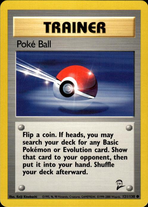 Pokemon Poke Ball 121/130 Base Set 2 Common Near Mint