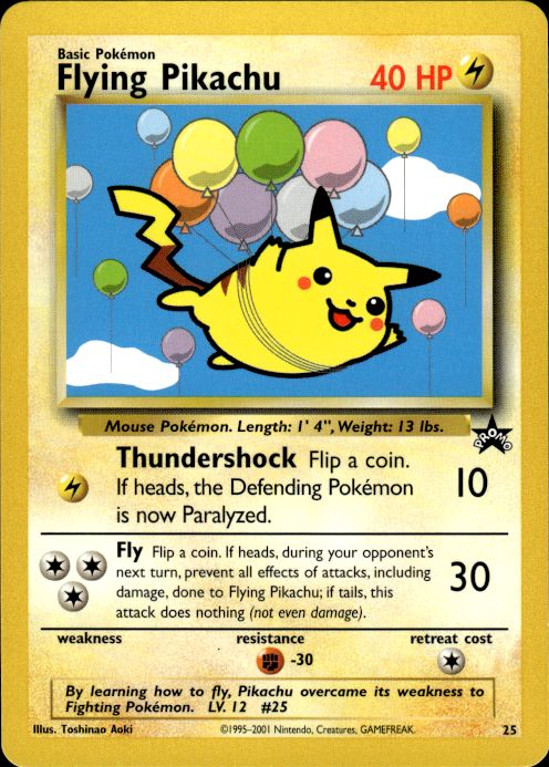 Pokemon Flying Pikachu 25 Wizards Black Star Promos Promo Near Mint