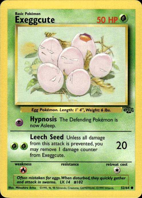 Pokemon Exeggcute 52/64 Jungle Common Near Mint