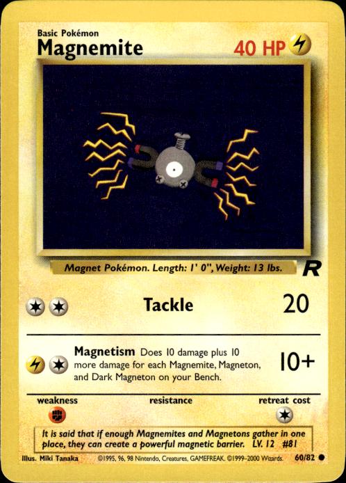 Pokemon Magnemite 60/82 Team Rocket Common Near Mint