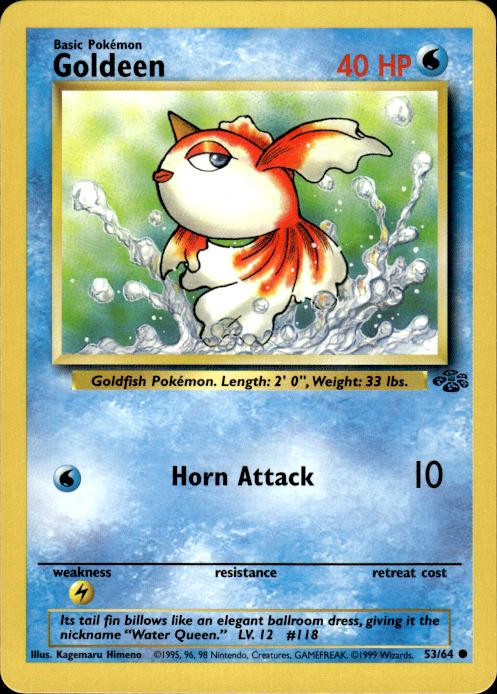 Pokemon Goldeen 53/64 Jungle Common Near Mint