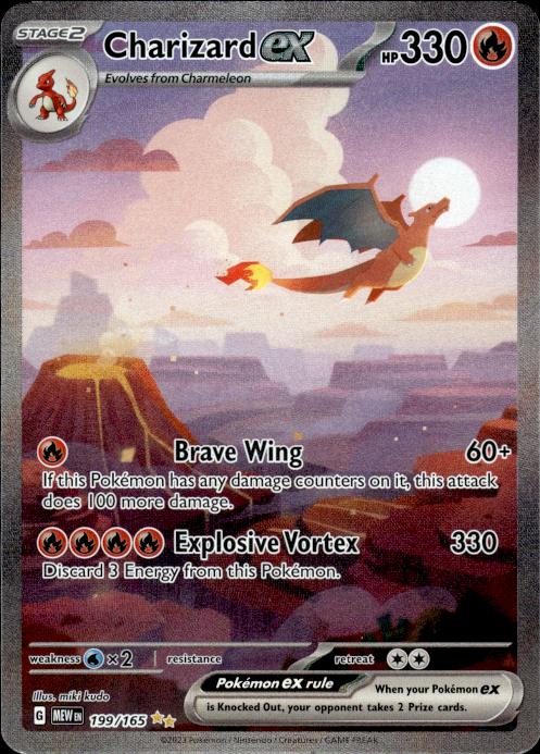 Pokemon Charizard ex 199/165 151 Special Illustration Rare Near Mint