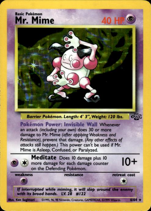 Pokemon Mr. Mime 6/64 Jungle Holo Rare Near Mint