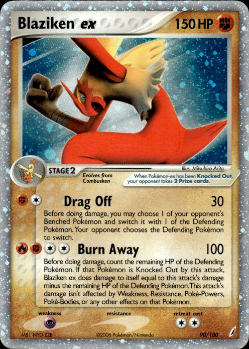 Blaziken ex 90/100 Holo Rare EX Crystal Guardians Pokemon Heavily Played