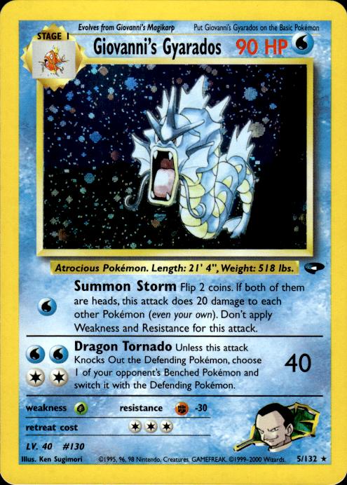 Pokemon Giovanni's Gyarados 5/132 Gym Challenge Holo Rare Near Mint
