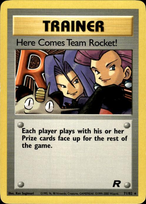 Pokemon Here Comes Team Rocket! 71/82 Team Rocket Rare Near Mint