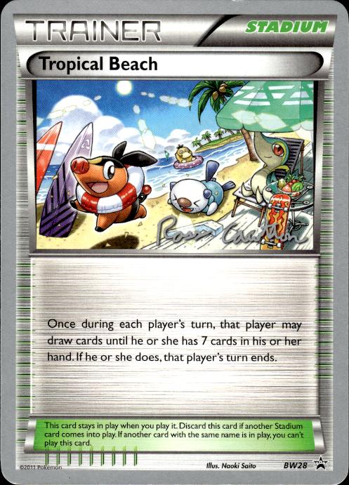 Pokemon ENGLISH 2011 Tropical Beach BW28 BW Black Star Promo Lightly Played