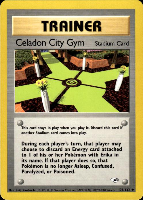 Pokemon Celadon City Gym 107/132 Gym Heroes Uncommon Near Mint