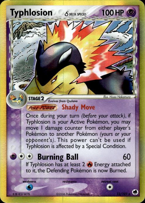 Typhlosion 12/101 Holo Rare Dragon Frontiers Pokemon Lightly Played