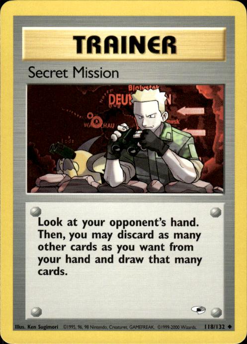 Pokemon Secret Mission 118/132 Gym Heroes Uncommon Near Mint