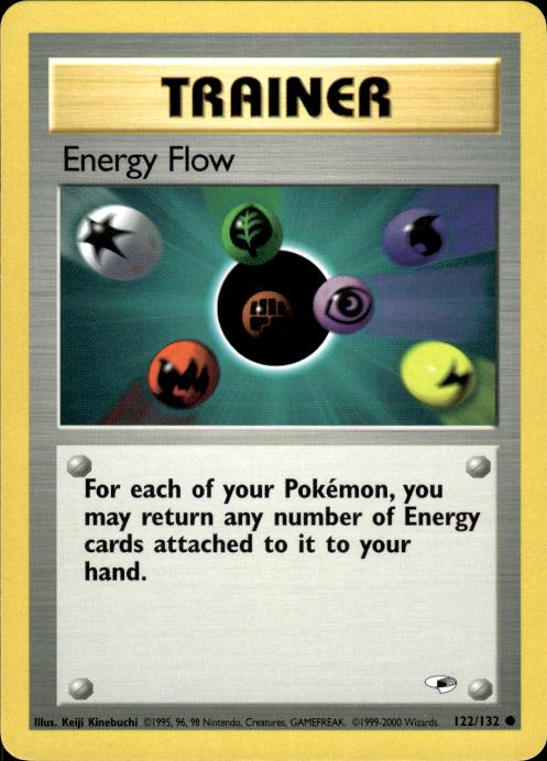 Pokemon Energy Flow 122/132 Gym Heroes Common Near Mint