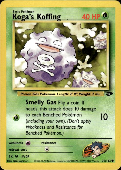Pokemon Koga's Koffing 79/132 Gym Challenge Common Near Mint