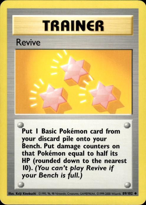 Pokemon Revive 89/102 Base Set 4th Print 1999-2000 Uncommon Near Mint