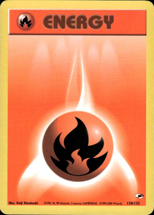 Pokemon Fire Energy 128/132 Gym Challenge Near Mint