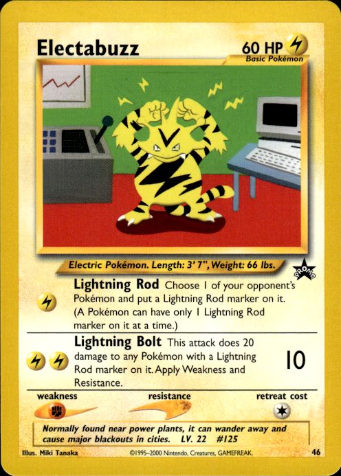 Pokemon Electabuzz 46 Wizards Black Star Promos Promo Near Mint
