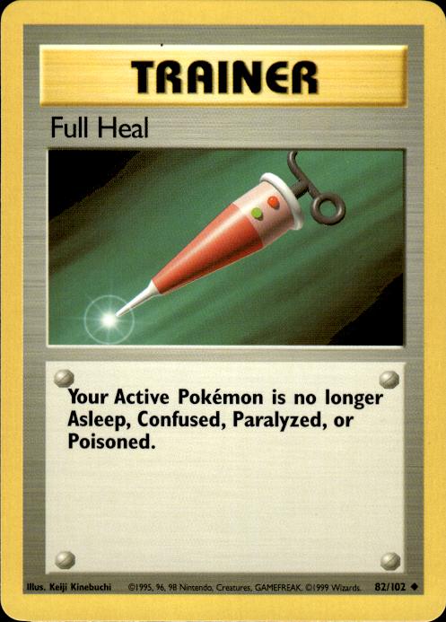 Pokemon Full Heal 82/102 Base Set Uncommon Near Mint