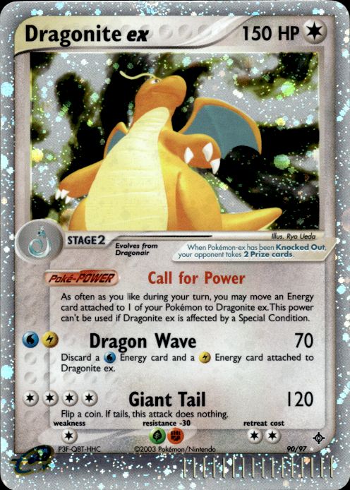Dragonite ex 90/97 EX Dragon Pokemon Heavily Played - Creased
