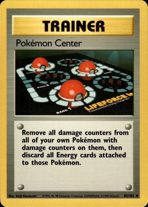 Pokemon Pokemon Center 85/102 Base Set Uncommon Near Mint