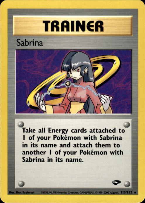Pokemon Sabrina 110/132 Gym Challenge Holo Rare Near Mint
