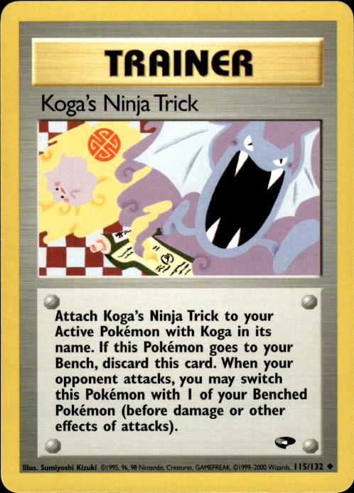 Pokemon Koga's Ninja Trick 115/132 Gym Challenge Uncommon Near Mint
