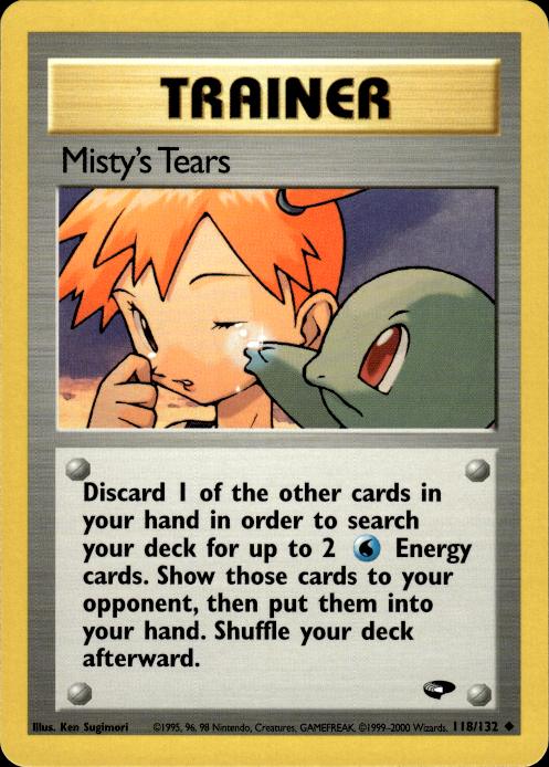Pokemon Misty's Tears 118/132 Gym Challenge Uncommon Near Mint