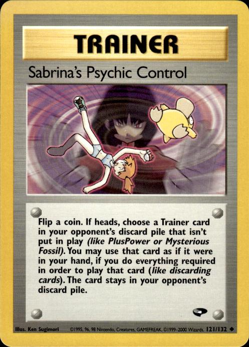 Pokemon Sabrina's Psychic Control 121/132 Gym Challenge Uncommon Near Mint