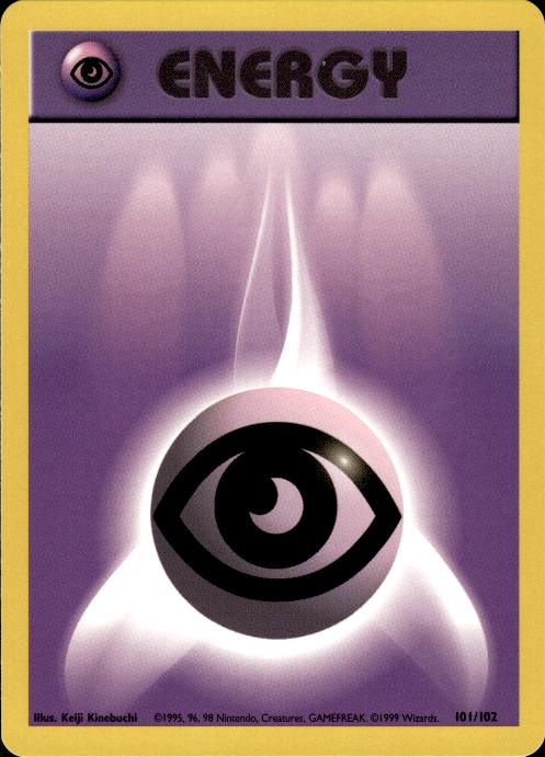 Pokemon Psychic Energy 101/102 Base Set Near Mint