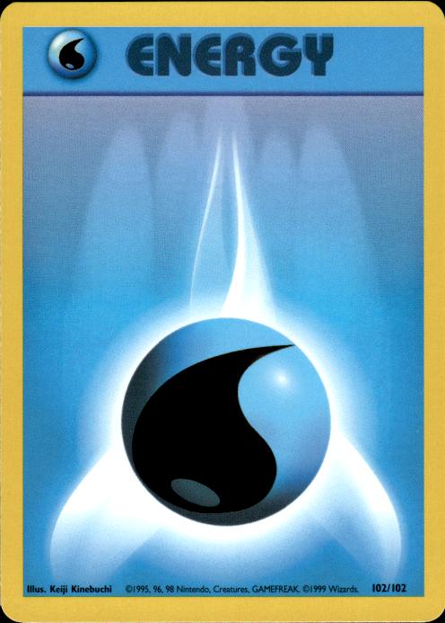 Pokemon Water Energy 102/102 Base Set Near Mint
