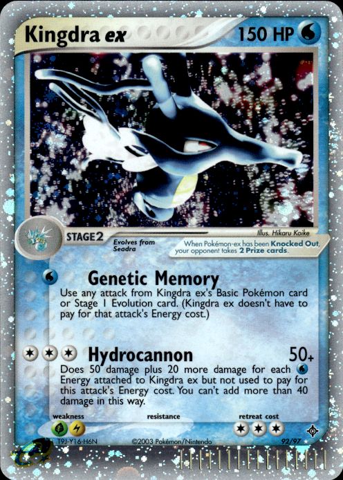 Kingdra ex 92/97 Holo Rare EX Dragon Pokemon Near Mint