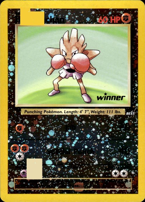 Pokemon Hitmonchan 2 Best of Game WINNER Promo Near Mint