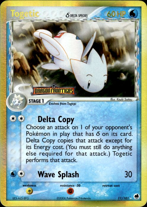 Togetic 11/101 Rare Dragon Frontiers Pokemon Reverse Holo Lightly Played