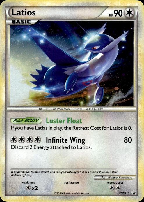 Pokemon Latios HGSS11 HGSS Black Star Promos Promo Lightly Played