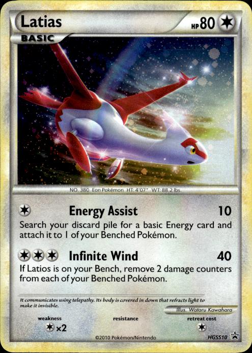 Pokemon Latias HGSS10 HGSS Black Star Promos Promo Lightly Played