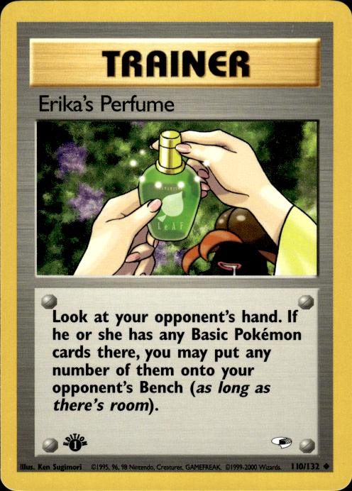 Pokemon Erika's Perfume 110/132 Gym Heroes Uncommon 1st Edition Near Mint