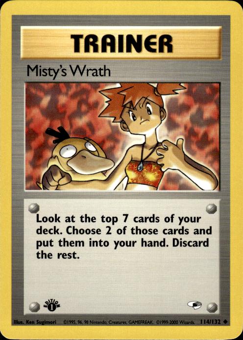 Pokemon Misty's Wrath 114/132 Gym Heroes Uncommon 1st Edition Near Mint