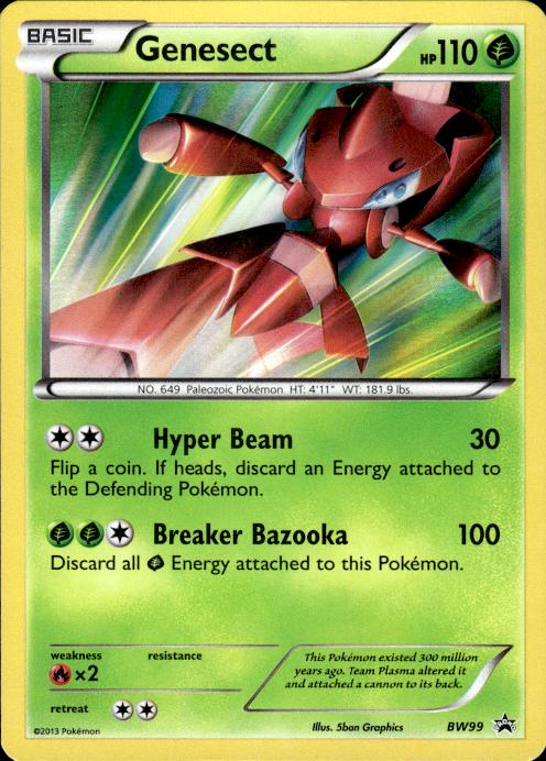 Pokemon Genesect BW99 BW Black Star Promos Promo Lightly Played