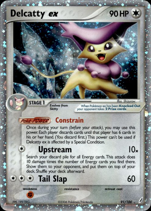 Delcatty ex 91/100 Holo Rare EX Crystal Guardians Pokemon Moderately Played