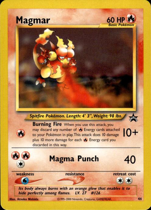 Pokemon Magmar 44 Wizards Black Star Promos Promo Lightly Played