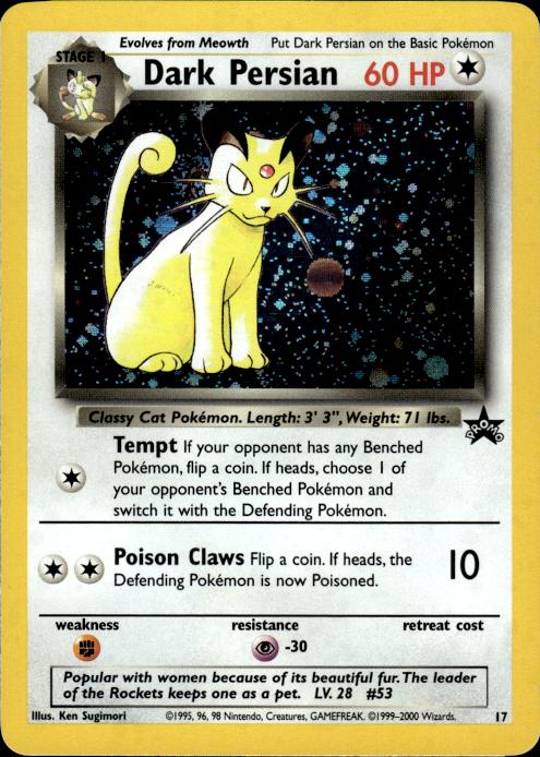 Pokemon Dark Persian 17 Wizards Black Star Promos Promo Lightly Played