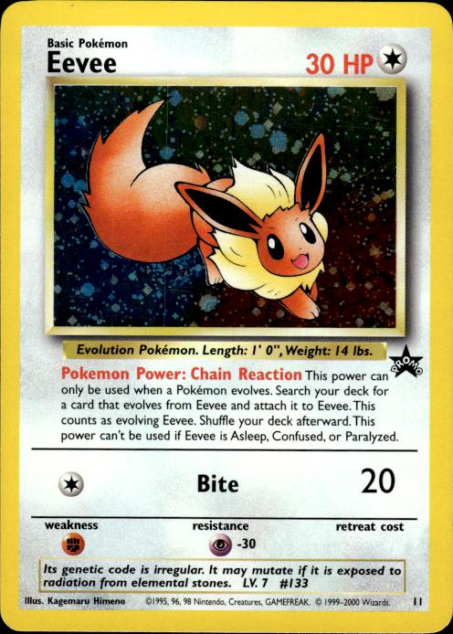 Pokemon Eevee 11 Wizards Black Star Promos Promo Lightly Played