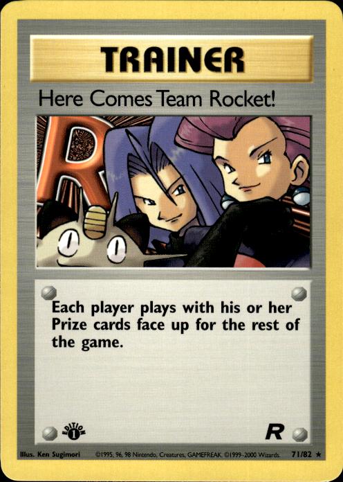 Pokemon Here Comes Team Rocket! 71/82 Team Rocket Rare 1st Edition Near Mint