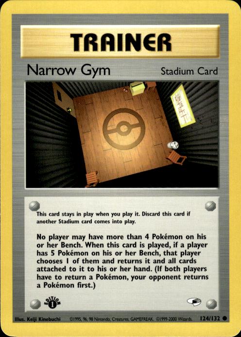 Pokemon Narrow Gym 124/132 Gym Heroes Common 1st Edition Near Mint