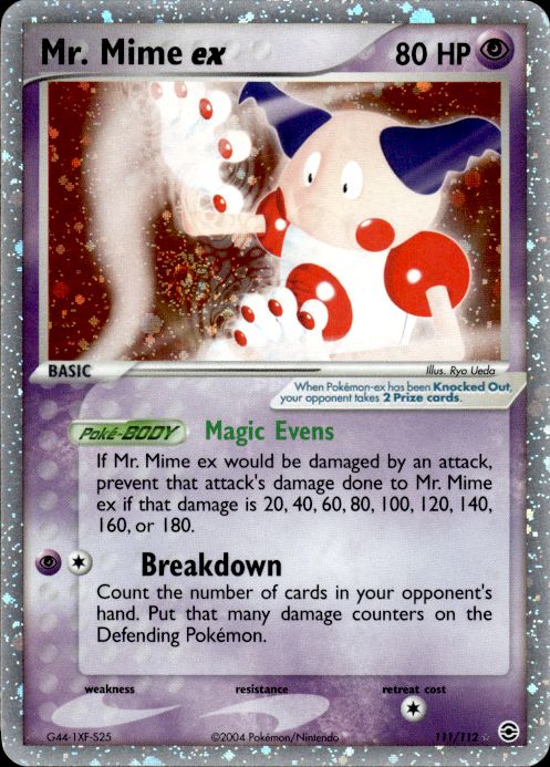 Mr. Mime ex 111/112 Holo Rare EX FireRed & LeafGreen Pokemon Lightly Played