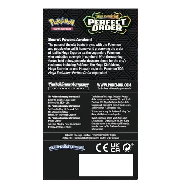 Pokemon - ME Perfect Order - HALF Booster Box - 18 Packs - 0% VAT GVMS