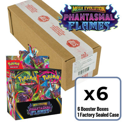 Pokemon - ME Phantasmal Flames - Booster Box Case (6 Boxes) - 0% VAT G Pokemon - ME Phantasmal Flames - Booster Box Case (6 Boxes) - 0% VAT G
