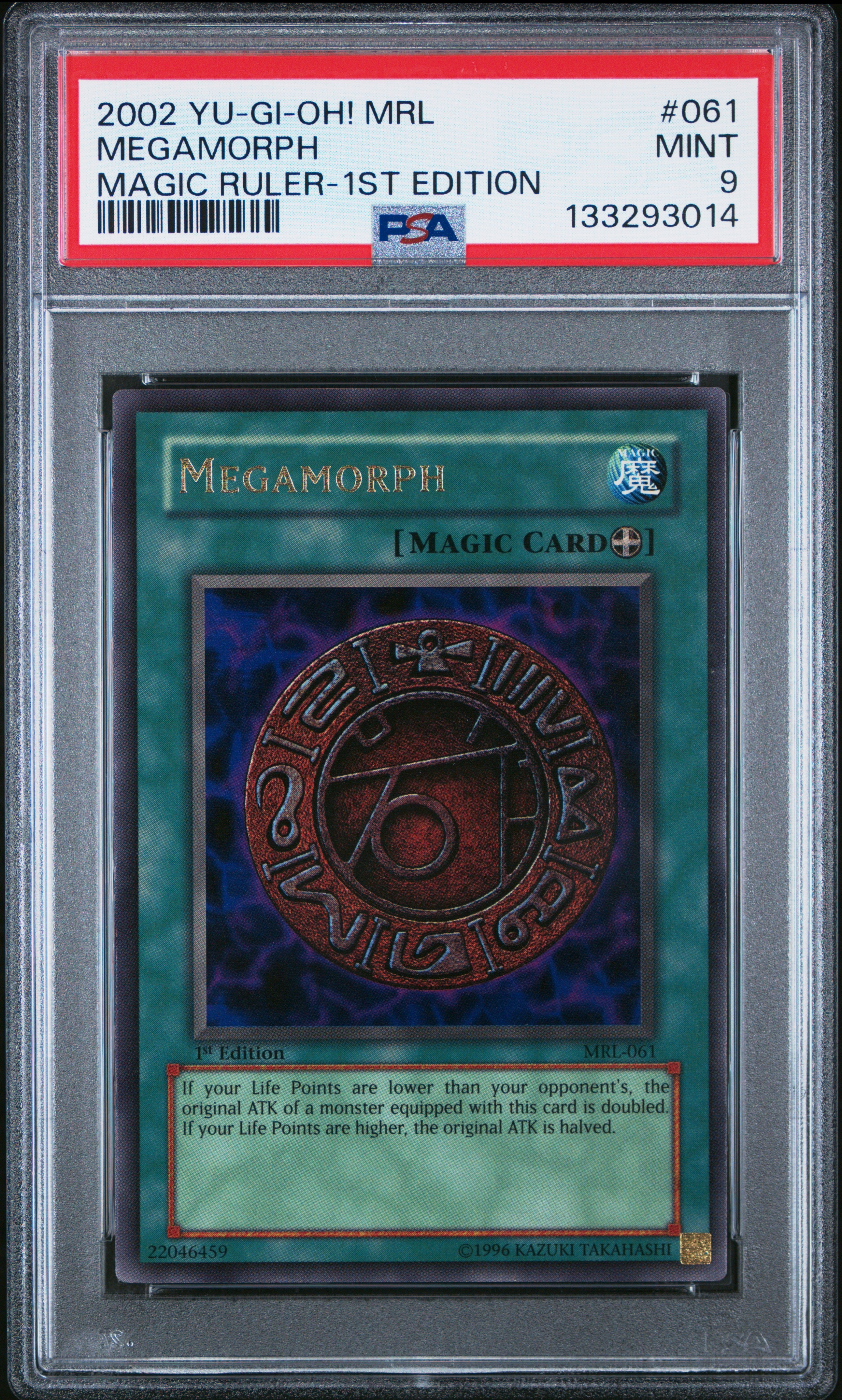 Megamorph 061 1st Edition MRL Magic Ruler Yugioh PSA 9